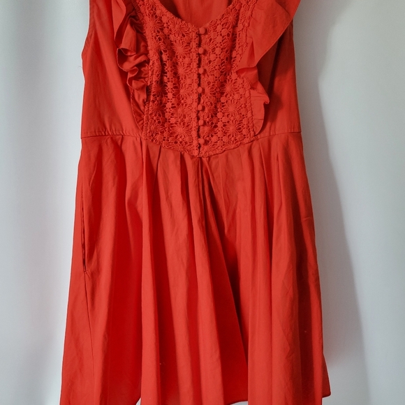 Free People Red Sleeveless Fit and Flare Dress Sz Small - Picture 5 of 12
